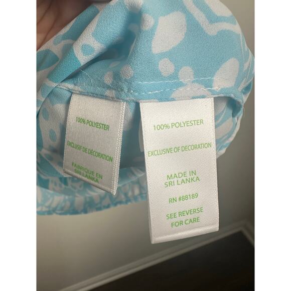 Lilly Pulitzer Pin Tuck Blouse Size Medium Tropical Print Tunic Flowy Preppy - Picture 3 of 7